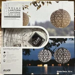 New Allsop Soji Stella Punch Globe Deco 12" Solar Lantern White Dupont Tyvek. Fixed Price $49.99.