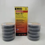 3M Scotch Electrical Tape Super 33+- Black, 3/4" X 66', Lot Of 10 Rolls New!. Fixed Price $50.00.