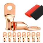 8PCS Battery Cable Ends 1/0 Gauge Wire Connectors 5/16 Copper Lugs Bare .... Fixed Price $12.91.