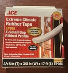 2 Ace Climate Rubber Tapes For Narrow Gaps 3/16 3/8 X17 Ft.:& 1/8 X10. Fixed Price $13.00.