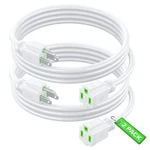 Maximm Extension 3 Ft, 2 Pack White Power Cords Indoor 16 Gauge Wire Sjt.... Fixed Price $17.58.