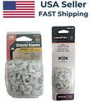 2 Pack White Coaxial Staples - Gardner Bender 50 Pc & Monster (56 Total). Fixed Price $10.49.