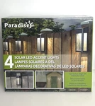 Paradise Solar Led Light Aluminum 10 Lumen Outdoor 1193788 Set Of 4. Fixed Price $39.99.