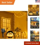 60 Led Solar Powered Outdoor String Lights - Perfect For Party Ambiance. Fixed Price $19.99.