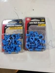 2X Packs Gardner Bender PTP-25T Cat 3/5 Single Nail Cable Staples Blue 25-PACK. Fixed Price $13.64.