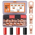 Battery Cable Copper Lugs Heavy Duty 40PC 2 Awg 3/8 Ring Heat Shrink Kit. Fixed Price $42.54.