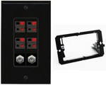 Riteav 4 Speaker 2 Port Coax Cable Tv Wall Plate - Bracket Black/black. Fixed Price $39.18.