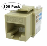 100 Lot Cnaweb CAT5E RJ45 Modular Keystone Network Jack, 110 Style, Ivory. Fixed Price $68.50.