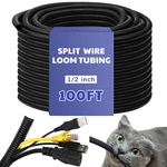 Kanayu Split Flame Retardant Wire Loom High Temperature 1/2 Inch 100FT, Black. Fixed Price $45.15.