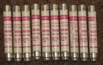 New Lot Of 10 Gould TRS20R Amp 600 Volt Time Delay Fuses Tested. Fixed Price $45.00.