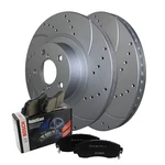 Front Kit 293MM Drill Disc Bosch Semi-met Pad For 86 Impreza Brembo Brakes. Fixed Price $80.95.