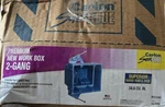 Carlon BH235A Outlet Box, Cu-in, 2-GANG, Pvc, Blue, Nail New. Fixed Price $59.00.