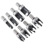 8 Pack Carbon Steel Wood Plug Hole Cutter Dowel Maker Shank Drill Bit Set New. Fixed Price $13.86.