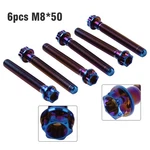 6PC Titanium Bolts Torx Head Flange Screws M8X50MM Burn Blue For Motorcycle Bike. Fixed Price $25.81.