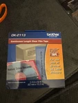 Brother DK2113 2.4" X 50FT Ql Label Printers Continuous Length Black Clear Tape. Fixed Price $29.00.