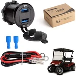 Golf Cart Dual Usb 3.1 Quick Charger With Voltage Meter For Yamaha Ezgo Club. Fixed Price $29.99.