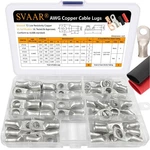 Svaar 4 8 Awg Battery Cable Kit 56PCS Tinned Copper Lugs Heavy .... Fixed Price $40.46.