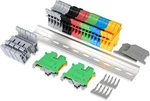 Dinkle DK2.5N Rail Terminal Block Kit 20 Pack 12-22 Awg 32A 690V 8 Inch. Fixed Price $30.99.