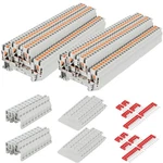 Din Rail Terminal Block Twin Spring Connectors Push Type Pt Screw.... Fixed Price $87.58.