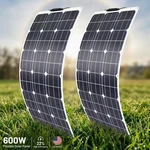 600W Mono Flexible Solar Panel 12V Portable Power Charge Camping Home Rv Battery. Fixed Price $159.99.