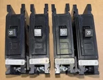 Lot Of 4, Eaton, QC1020, 1P, 20A, 120/240V, Feed Through Breaker, New!. Fixed Price $50.00.