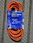 51924 Indoor/outdoor 25FT Grounded Extension Cord, 3-WIRE, 16 Gauge, New!. Fixed Price $14.99.