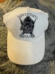 National Marine Yachtwear Strapback Hat Cap White Boating Boats Skull Swords. Fixed Price $17.00.