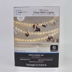 Mainstays 100 Count Clear Mini 22 Ft String White Lights Indoor Outdoor Set Of 3. Fixed Price $20.24.