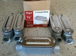 Lot Of 5- Sigma Electric 02-55641C 1/2" Aluminum Conduit Body New. Fixed Price $34.99.