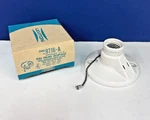Glazed Porcelain Lamp Holder Pull Chain & Outlet 250W 125V Leviton New 9716-A. Fixed Price $8.30.