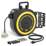 50FT Heavy Duty Retractable Extension Cord Reel, 14AWG/3C 1625W,180 Swivel. Fixed Price $59.99.
