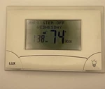 Lux TX9000TS Touch Screen Seven-day Programmable Thermostat Used. Fixed Price $34.00.