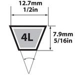 Mitsuboshi Fhp 4L390 All Utility V-belt 0.5IN. W X 39IN. /fractional Motors. Fixed Price $8.95.