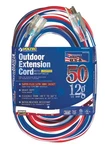 Voltec 05-00158-US 50FT 12/3 Sjtw Red/white/blue Extension Cord W/lighted End. Fixed Price $62.39.