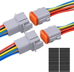 Exqutoo Waterproof Dt Connector Male And 8-PIN/2PACK, Black. Fixed Price $24.66.