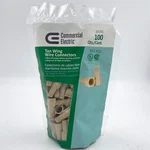 Pack Of 100! Commercial Electric Tan Wing Wire Connectors #22 #10. Fixed Price $17.99.