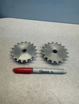 Ametric Italy Roller Chain Sprocket 18-1/8, (lot Of 2) 18-TEETH- Shelf Wear. Fixed Price $19.99.