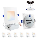 Square Led Recessed Lighting Ceiling 14W 2700K-5000K Selectable. Fixed Price $44.25.