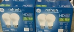 Ge Lighting Led A19 Bulb, Hd White, 1100 Lumens (4PK). Fixed Price $19.99.