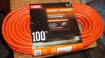 Carol Safety Orange 100FT 100' Outdoor Extension Cord 12/3 Gauge 15A (HH5). Fixed Price $115.00.
