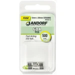 Jandorf 60672 Fast Acting Fuse, 0.46 Ohm, Ma, 250 V, 1500 Interrupt, Ceram. Fixed Price $33.47.