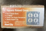 4 In. Square Box Surface Steel Metallic Cover Double Duplex (RS8-10R)(10PK). Fixed Price $29.99.