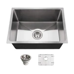 Houzer Nouvelle Stainless Steel Kitchen Sink 23 Inch Undermount Single Bowl. Fixed Price $183.77.