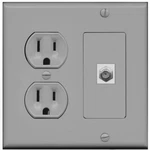 Riteav 1 Port Coax Cable Tv F-type Wall Plate Round Outlet Gray/gray. Fixed Price $18.45.