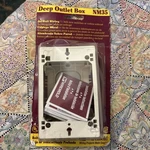 Wiremold Made In Usa NM35 Plastic Ivory Extra Deep Outlet Box Protector Open. Fixed Price $9.92.