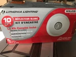 Lithonia Lighting 4 In. GU10 White Recessed Baffle Kit Model# 387-595. Fixed Price $12.00.