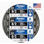 8/2 Nm-b 125' Southwire Romex Simpull Black Stranded Electrical Cable W/g. Fixed Price $354.09.