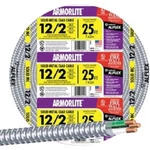 (1)-SOUTHWIRE 25 Ft. 12/2 Mc Armored Cable Electrical 68580021. Fixed Price $68.89.