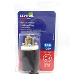 Leviton 4720-CS L5-15P 15A Amp 125-VOLT Locking Plug, Black And White. Fixed Price $8.88.