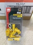 Gardner Bender 12-10 Awg Yellow Ring Wire Terminals- 15 Count Lot Of Per Case. Fixed Price $35.00.